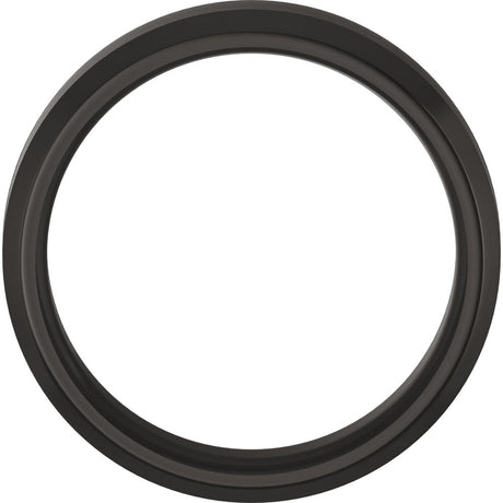 Zirconium 6 mm Beveled-Edge Comfort-Fit Flat Band Size 7
