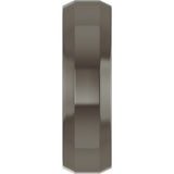 Titanium 6 mm Beveled-Edge Comfort-Fit Flat Band Size 7