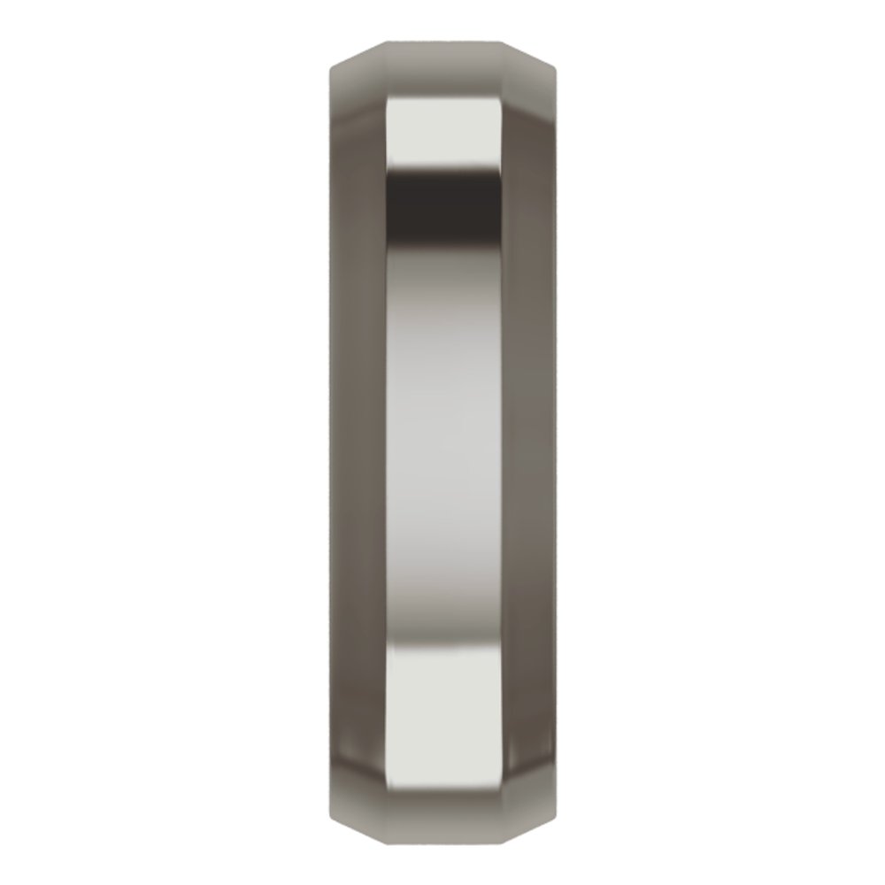 Titanium 6 mm Beveled-Edge Comfort-Fit Flat Band Size 7.5