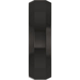 Zirconium 6 mm Beveled-Edge Comfort-Fit Flat Band Size 7