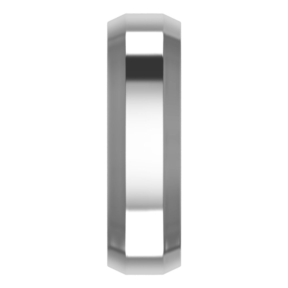 Cobalt 6 mm Beveled-Edge Comfort-Fit Flat Band Size 7.5