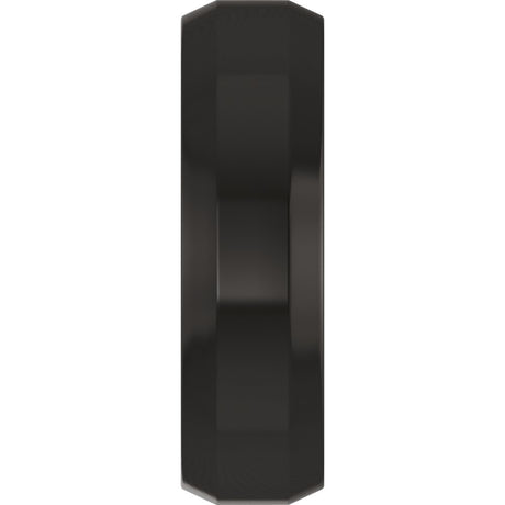 Zirconium 6 mm Beveled-Edge Comfort-Fit Flat Band Size 7