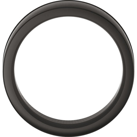 Zirconium 8 mm Comfort-Fit Flat Band Size 9
