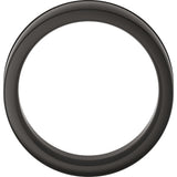 Zirconium 8 mm Comfort-Fit Flat Band Size 9