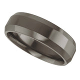 Titanium 6 mm Beveled-Edge Comfort-Fit Flat Band Size 7