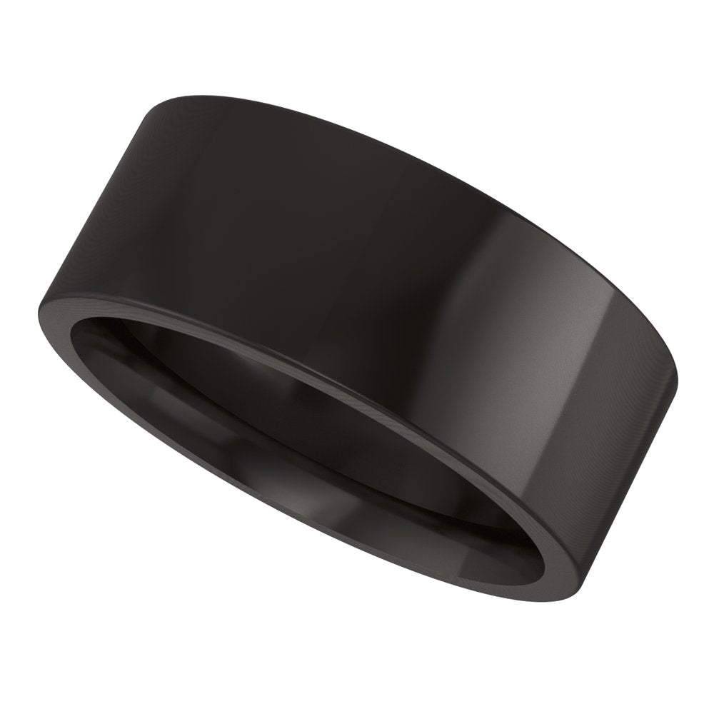 Zirconium 8 mm Comfort-Fit Flat Band Size 9