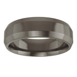 Titanium 6 mm Beveled-Edge Comfort-Fit Flat Band Size 7