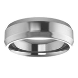 Cobalt 6 mm Beveled-Edge Comfort-Fit Flat Band Size 7.5