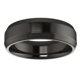 Zirconium 6 mm Beveled-Edge Comfort-Fit Flat Band