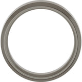 Titanium 7 mm Beveled-Edge Comfort-Fit Flat Band Size 7.5