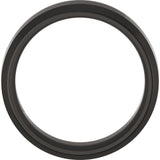 Zirconium 7 mm Beveled-Edge Comfort-Fit Flat Band Size 10