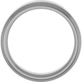 Cobalt 7 mm Beveled-Edge Comfort-Fit Flat Band Size 8