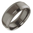 Titanium 7 mm Beveled-Edge Comfort-Fit Flat Band Size 7.5
