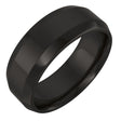 Zirconium 7 mm Beveled-Edge Comfort-Fit Flat Band Size 10