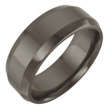 Titanium 7 mm Beveled-Edge Comfort-Fit Flat Band Size 7.5