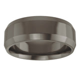 Titanium 7 mm Beveled-Edge Comfort-Fit Flat Band Size 7.5