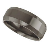 Titanium 7 mm Beveled-Edge Comfort-Fit Flat Band Size 7.5
