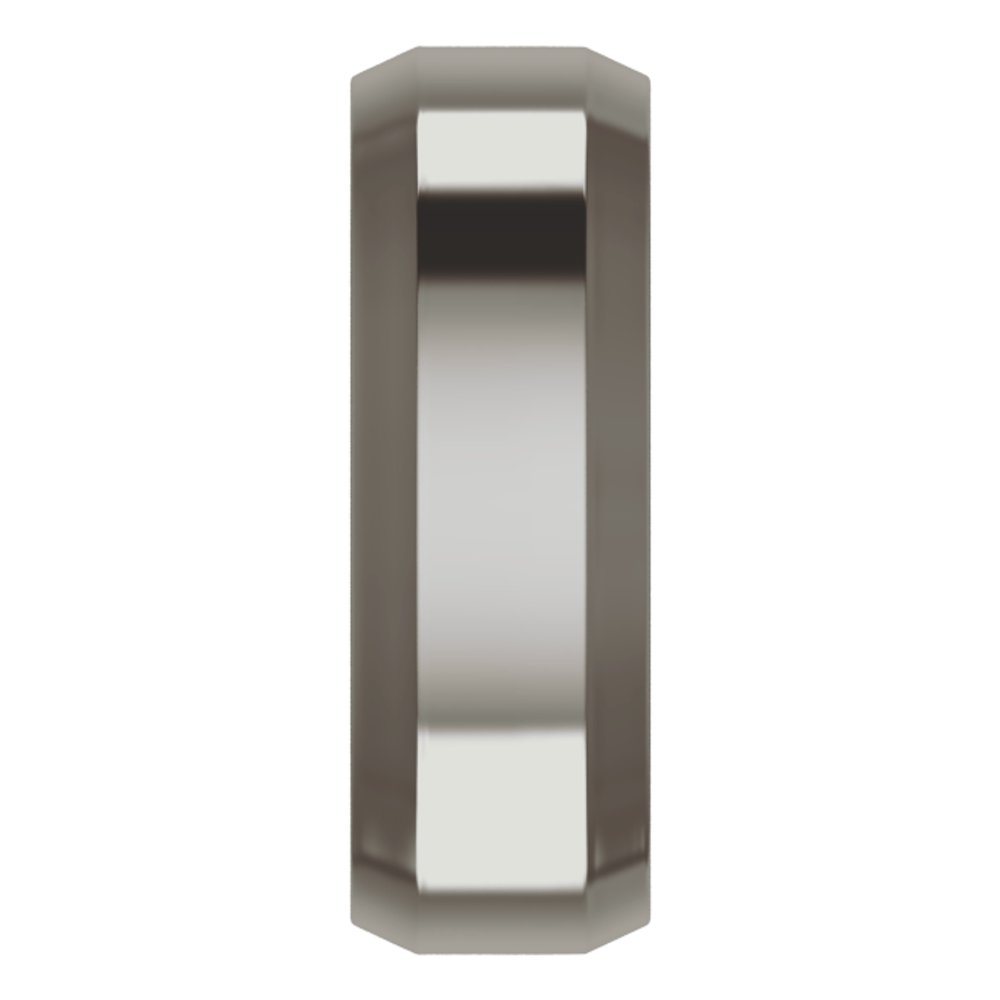 Titanium 7 mm Beveled-Edge Comfort-Fit Flat Band Size 7.5