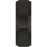 Zirconium 7 mm Beveled-Edge Comfort-Fit Flat Band Size 10