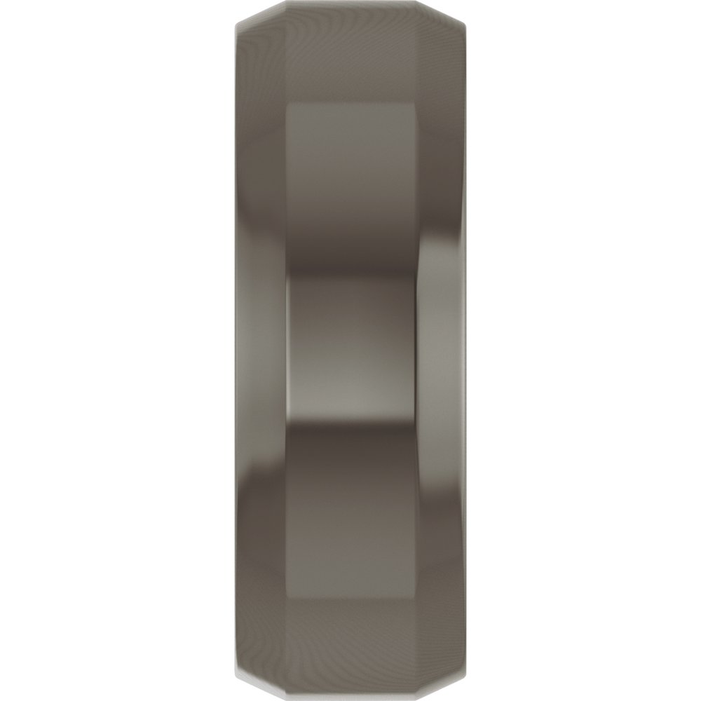 Titanium 7 mm Beveled-Edge Comfort-Fit Flat Band Size 7.5