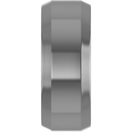 Cobalt 8 mm Beveled-Edge Comfort-Fit Flat Band Size 10.5