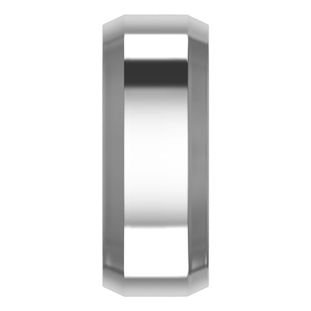 Cobalt 8 mm Beveled-Edge Comfort-Fit Flat Band Size 10.5