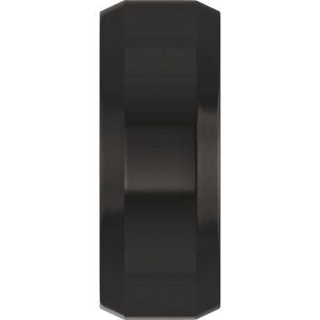 Zirconium 8 mm Beveled-Edge Comfort-Fit Flat Band Size 9