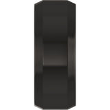 Zirconium 8 mm Beveled-Edge Comfort-Fit Flat Band Size 9