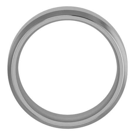 Cobalt 8 mm Beveled-Edge Comfort-Fit Flat Band Size 10.5