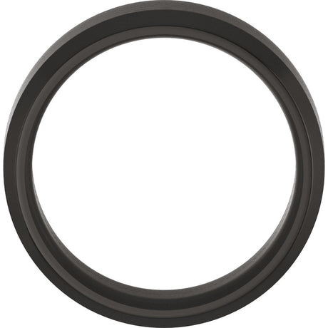 Zirconium 8 mm Beveled-Edge Comfort-Fit Flat Band Size 9