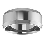Cobalt 8 mm Beveled-Edge Comfort-Fit Flat Band Size 10.5