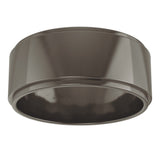 Titanium 8 mm Stepped-Edge Flat Band Size 9