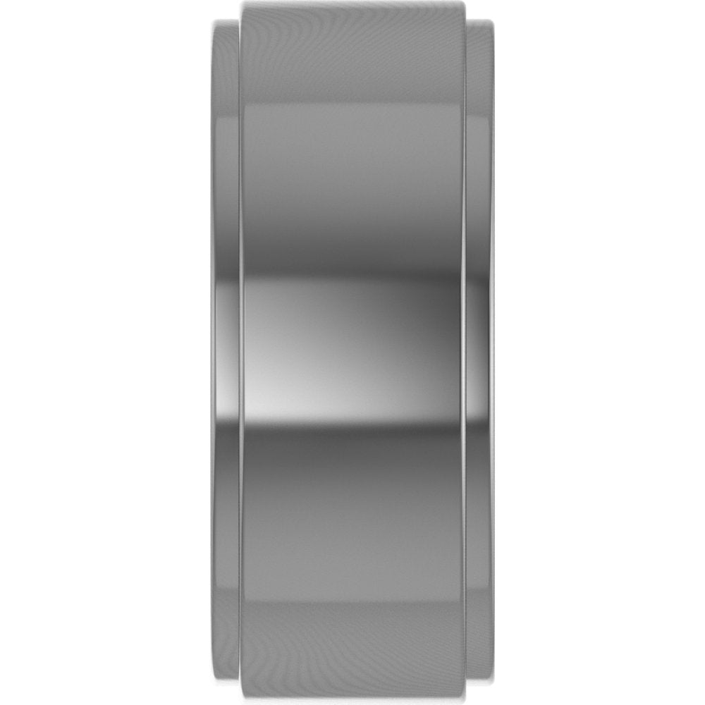 Cobalt 8 mm Stepped-Edge Flat Band Size 8.5