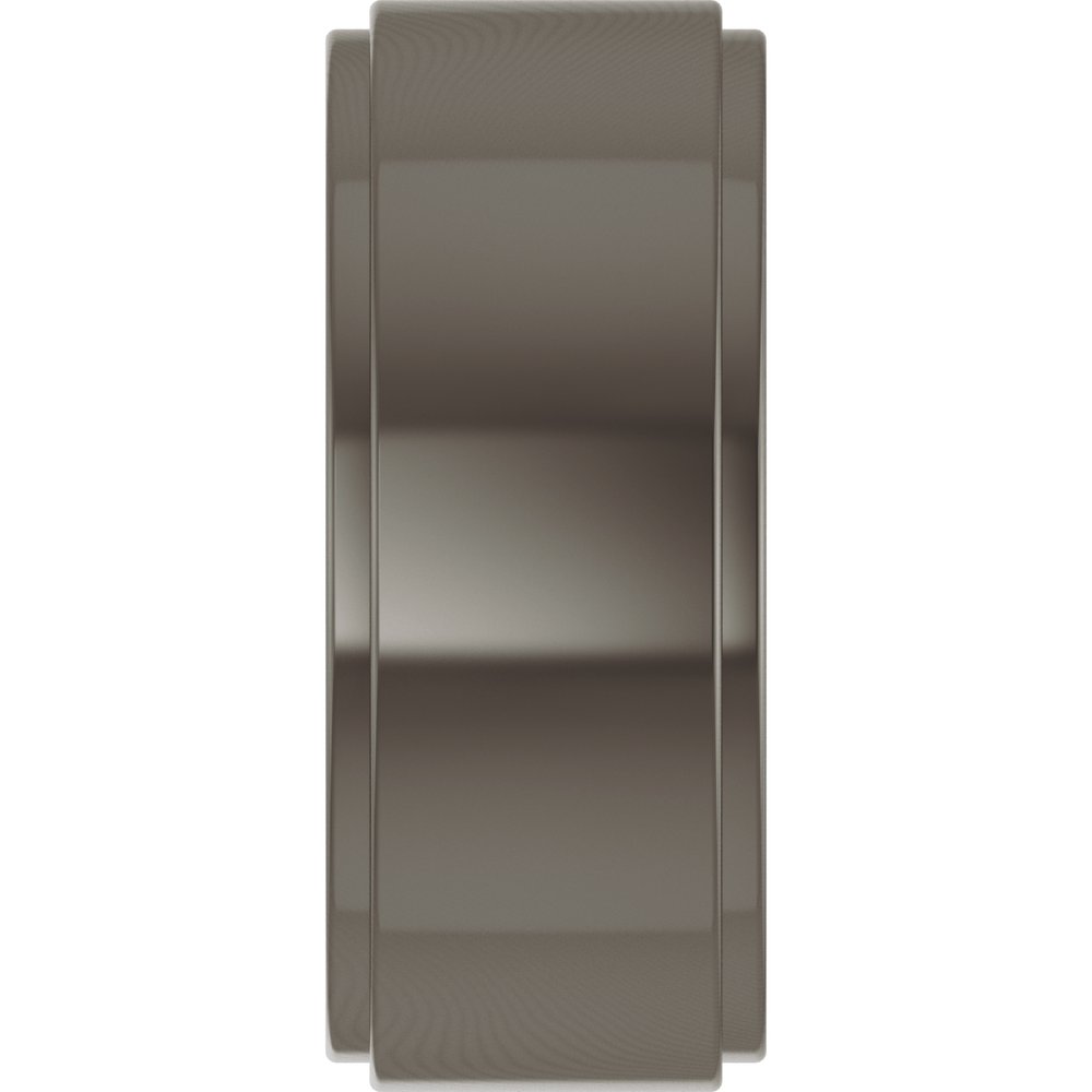 Titanium 8 mm Stepped-Edge Flat Band Size 9