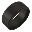 Zirconium 8 mm Stepped-Edge Flat Band Size 10