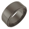 Titanium 8 mm Stepped-Edge Flat Band Size 9