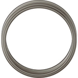Titanium 8 mm Stepped-Edge Flat Band Size 9