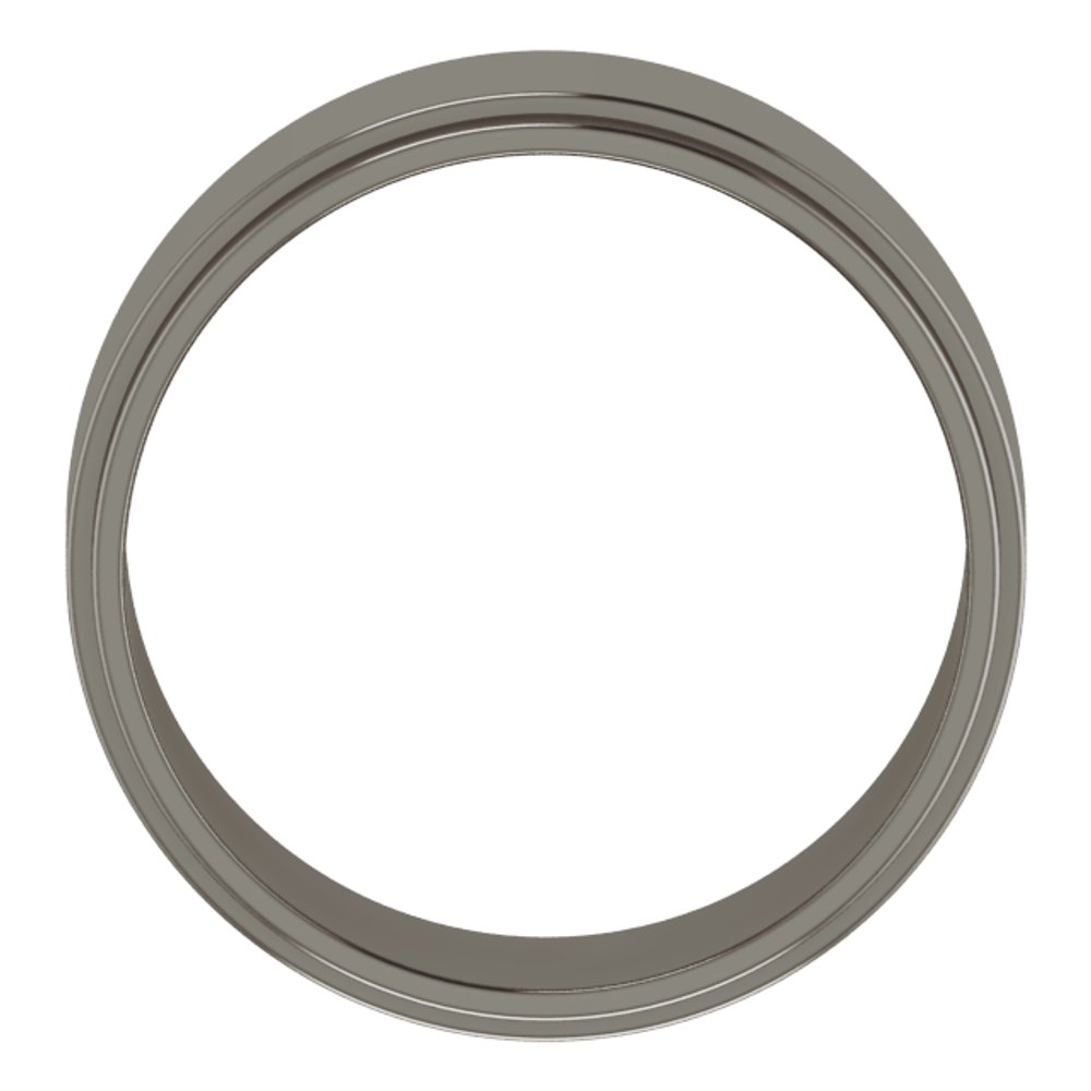 Titanium 8 mm Stepped-Edge Flat Band Size 9