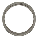 Titanium 8 mm Stepped-Edge Flat Band Size 9