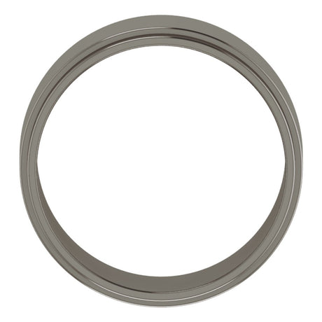 Titanium 8 mm Stepped-Edge Flat Band Size 9