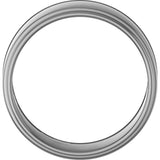 Cobalt 8 mm Stepped-Edge Flat Band Size 8.5