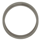 Titanium 8 mm Stepped-Edge Flat Band Size 9