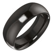 Zirconium 7 mm Comfort-Fit Half Round Band Size 7