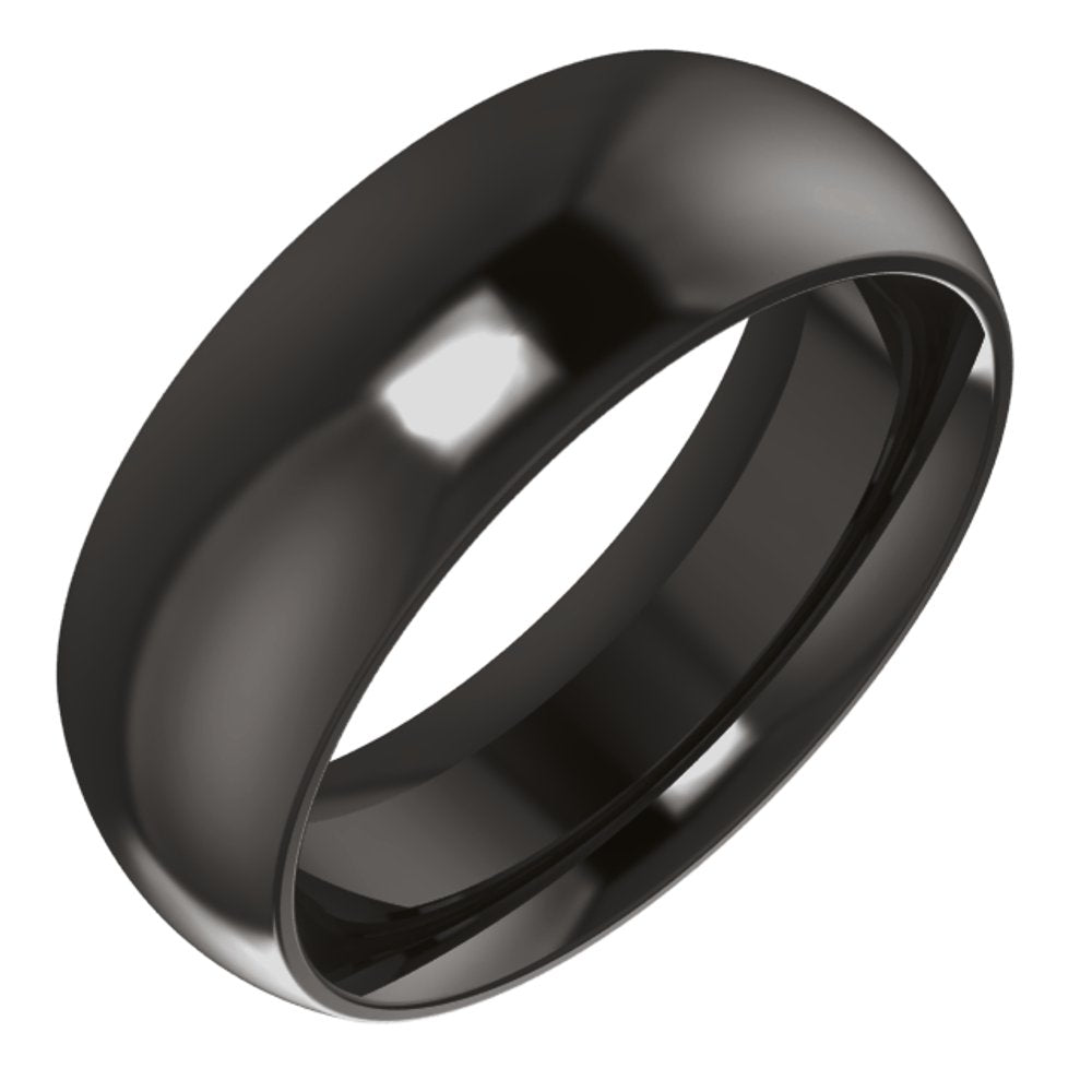 Zirconium 7 mm Comfort-Fit Half Round Band Size 7