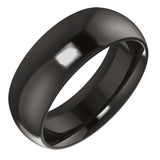 Zirconium 7 mm Comfort-Fit Half Round Band Size 7