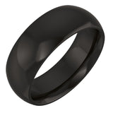 Zirconium 7 mm Comfort-Fit Half Round Band Size 7