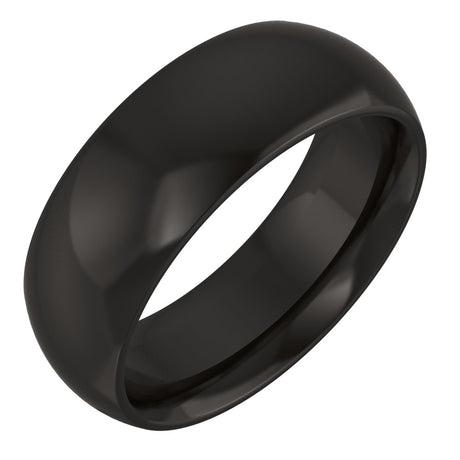 Zirconium 7 mm Comfort-Fit Half Round Band Size 7