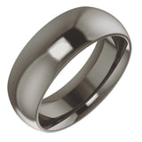 Titanium 7 mm Comfort-Fit Half Round Band Size 7