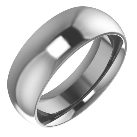 Cobalt 7 mm Comfort-Fit Half Round Band Size 8.5