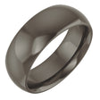 Titanium 7 mm Comfort-Fit Half Round Band Size 7.5
